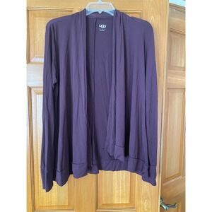 UGG Purple Open Front Lounge Cardigan Size M Thumbhole Wrap Lightweight